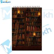 تصویر  دفتر شطرنجی 60 برگ مشایخ طرح کتابخانه  کد DUCH494