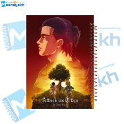 تصویر  دفتر یادداشت 60 برگ مشایخ طرح حمله به تایتان (ATTACK ON TITAN) مدل انیمه کد UB136 