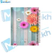تصویر  دفتر یادداشت 2خط 60 برگ مشایخ طرح گل های رنگی زیبا کد DLA240