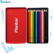 تصویر  مداد رنگی 12 رنگ پنتر کد 12-101 جعبه فلزی