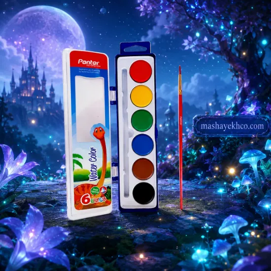 آبرنگ ۶ رنگ پنتر مدل Toucan Design مناسب نقاشی و رنگ آمیزی کد PWC 105