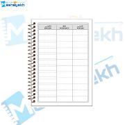 تصویر  دفتر لغت انگلیسی مشایخ طرح پروانه وینتیج کد L1126