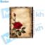 تصویر  دفتر شکرگزاری 60 برگ مشایخ طرح گل رز قرمز کد DT369 