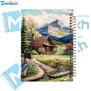 تصویر  دفتر شکرگزاری 100 برگ مشایخ طرح کلبه ای در جنگل کد ZT293 