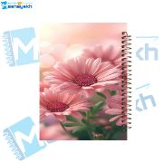 تصویر  دفتر شکرگزاری 100 برگ مشایخ طرح گل های صورتی کد ZT373 