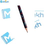 تصویر  مداد مشکی طرح دار آریا مدل بافتنی