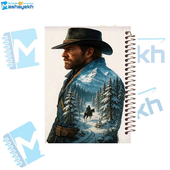 تصویر  دفتر مشق 100 برگ مشایخ طرح رد دد (RED DEAD) کد YN477 