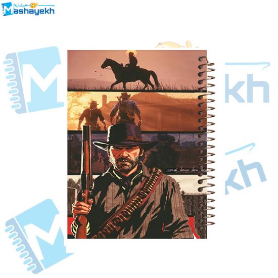 تصویر  دفتر مشق 100 برگ مشایخ طرح رد دد (RED DEAD) کد YN478