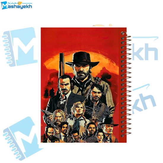 تصویر  دفتر مشق 100 برگ مشایخ طرح رد دد (RED DEAD) کد YN479 