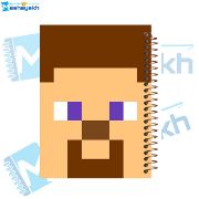تصویر  دفتر مشق 100 برگ مشایخ طرح ماینکرافت (MINECRAFT) مدل استیو کد YN536