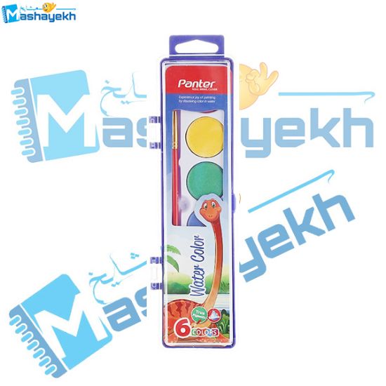 تصویر  آبرنگ 6 رنگ پنتر کد PWC 105