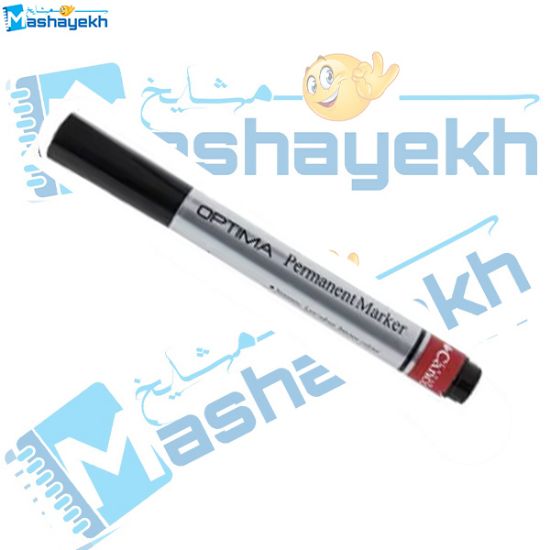 تصویر  ماژیک غیر وایتبرد مشکی کنکو مدل اپتیما سر گرد 