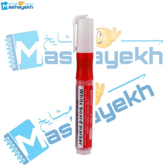 تصویر  ماژیک قرمز وایت برد شارژی مدل سر گرد  