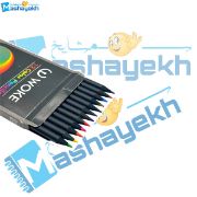 تصویر  مداد رنگی ذغالی 12 رنگ وک (WOKE) کد 12-9501