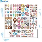 برچسب مشایخ طرح لبوبو مدل اسکرپ بوک BR943 بسته ۱۰ عددی با طراحی رنگارنگ و جذاب