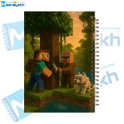 تصویر  دفتر مشق 100 برگ مشایخ طرح ماینکرافت (MINECRAFT) مدل کد YN565