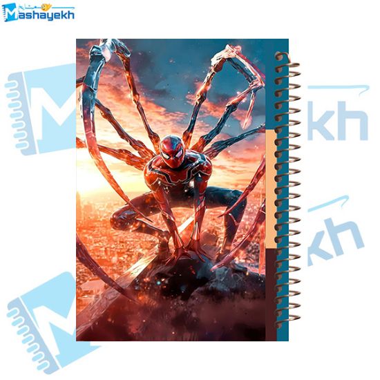 تصویر  دفتر مشق 100 برگ مشایخ طرح مرد عنکبوتی (اسپایدرمن) کد YN570