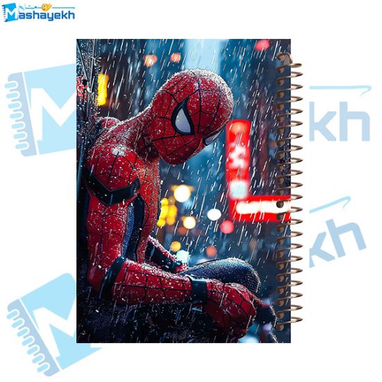 تصویر  دفتر مشق 100 برگ مشایخ طرح مرد عنکبوتی (اسپایدرمن) کد YN572