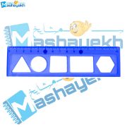 تصویر  خط کش ژله ای 15 سانتی متری شابلون دار