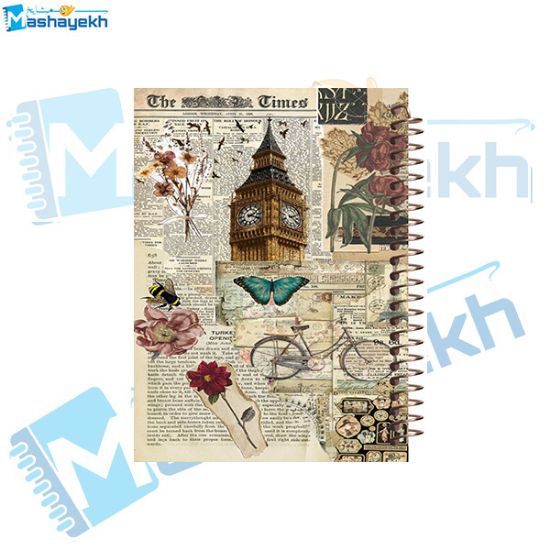 تصویر  دفتر طراحی و اسکرپ بوک 40 برگ مشایخ طرح  وینتیج کد DSC679