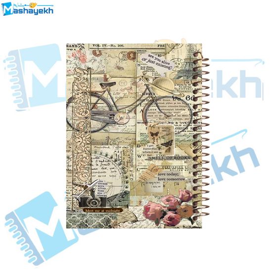 تصویر  دفتر خاطرات 60 برگ مشایخ طرح  وینتیج کد ART679