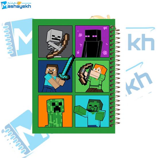 تصویر  دفتر لغت فارسی 100 برگ مشایخ طرح ماینکرافت (MINECRAFT) کد VLF313