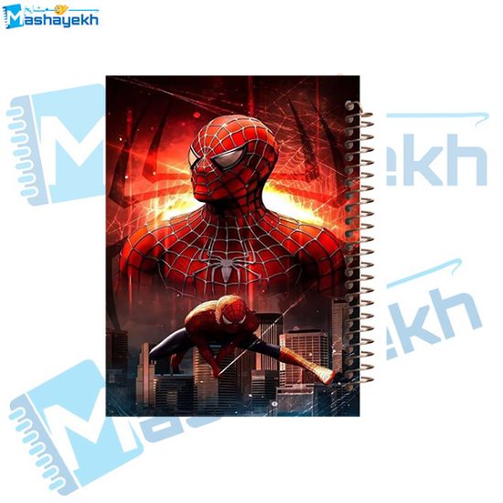 تصویر  دفتر مشق 100 برگ مشایخ طرح مرد عنکبوتی (اسپایدرمن) کد YN363