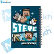 تصویر  دفتر مشق 100 برگ مشایخ طرح ماینکرافت (MINECRAFT) مدل استیو کد YN799