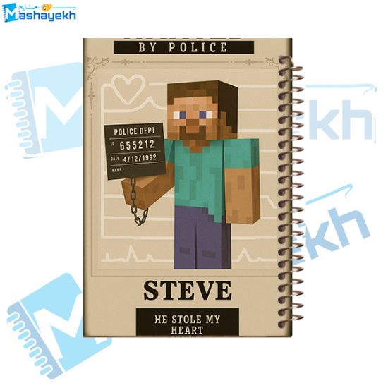 تصویر  دفتر مشق 100 برگ مشایخ طرح ماینکرافت (MINECRAFT) مدل استیو کد YN866