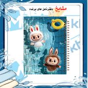 دفتر مشق ۶۰ برگ مشایخ طرح لبوبو (LABUBU) کد MN590 با طراحی فانتزی و جلد رنگارنگ