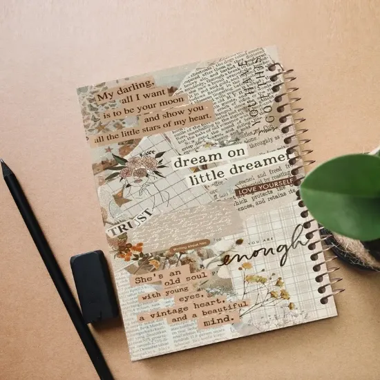 دفتر طراحی و اسکرپ بوک ۴۰ برگ مشایخ طرح وینتیج کد DSC112 (SD04) برند ایرانی مشایخ