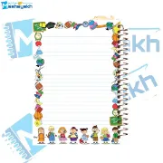 تصویر  دفتر مشق حاشیه دار 60 برگ مشایخ طرح هلو کیتی ( Hello Kitty ) کد MNR660 