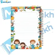 تصویر  دفتر مشق حاشیه دار 60 برگ مشایخ طرح کرومی در شب عید (KUROMI) کد MNR460 