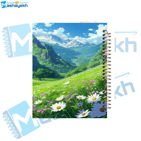 تصویر  دفتر مشق 160 برگ مشایخ طرح زیبایی های طبیعت کد XN352