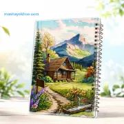 تصویر  دفتر لغت 160 برگ مشایخ طرح کلبه ای در جنگل کد FL293 (X16)