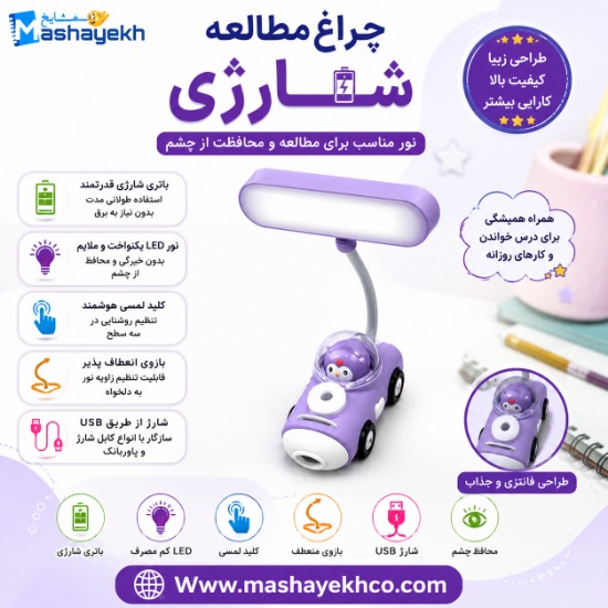 تصویر  چراغ مطالعه طرح شخصیت های کیتی کد MU339