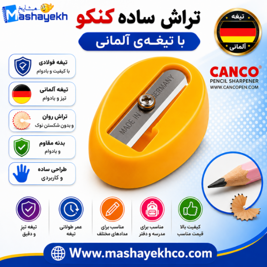 «تراش کنکو مدل Trio با طراحی سه‌گوش و تیغه فلزی مقاوم»