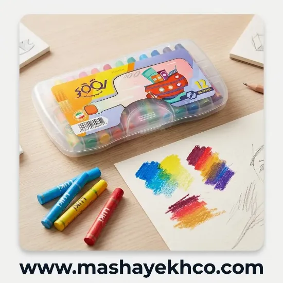 پاستل روغنی 12 رنگ طلقی لوکی