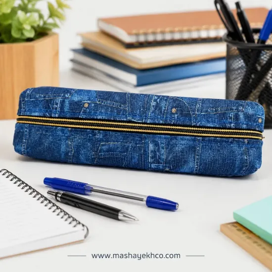 جامدادی تک زیپ طرح شلوار جین