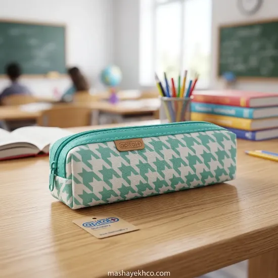 جامدادی کپیتال مدل تک زیپ سبزآبی