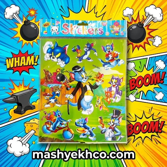 استیکر طرح تام و جری TOM AND JERRY کارتونی فانتزی برای دفتر لپ تاپ و لوازم شخصی